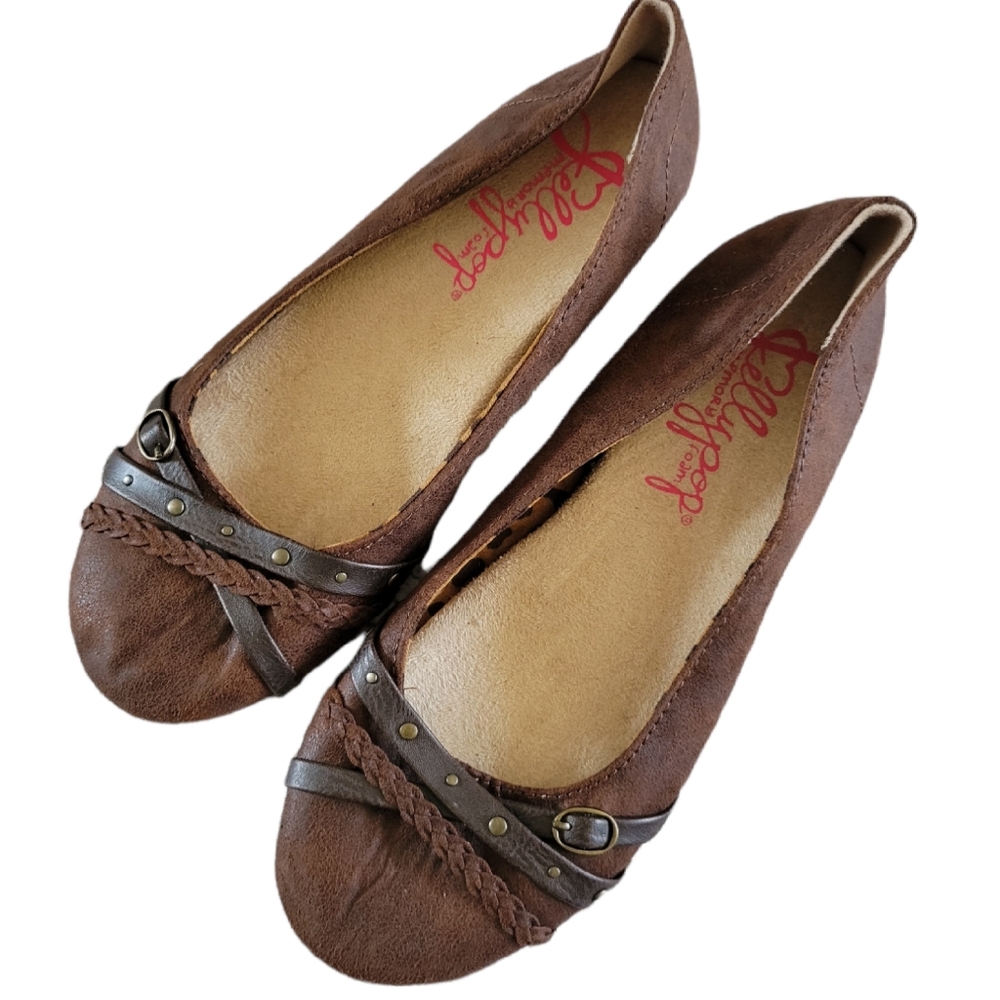 Jellypop Memory Foam Brown Flats Size 8.5